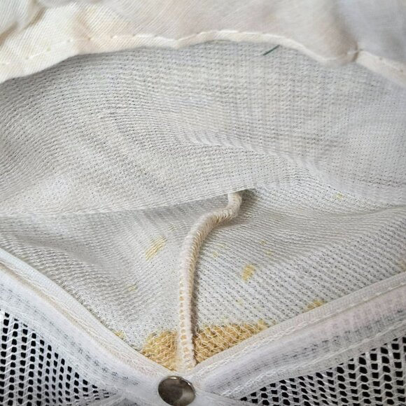 Vintage New Era Chevron D&R Division Mesh Snapback Hat Size M-L White USA Made - Picture 9 of 11